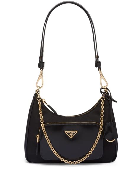 prada triangle-logo shoulder bag|Prada triangle crossbody bag.